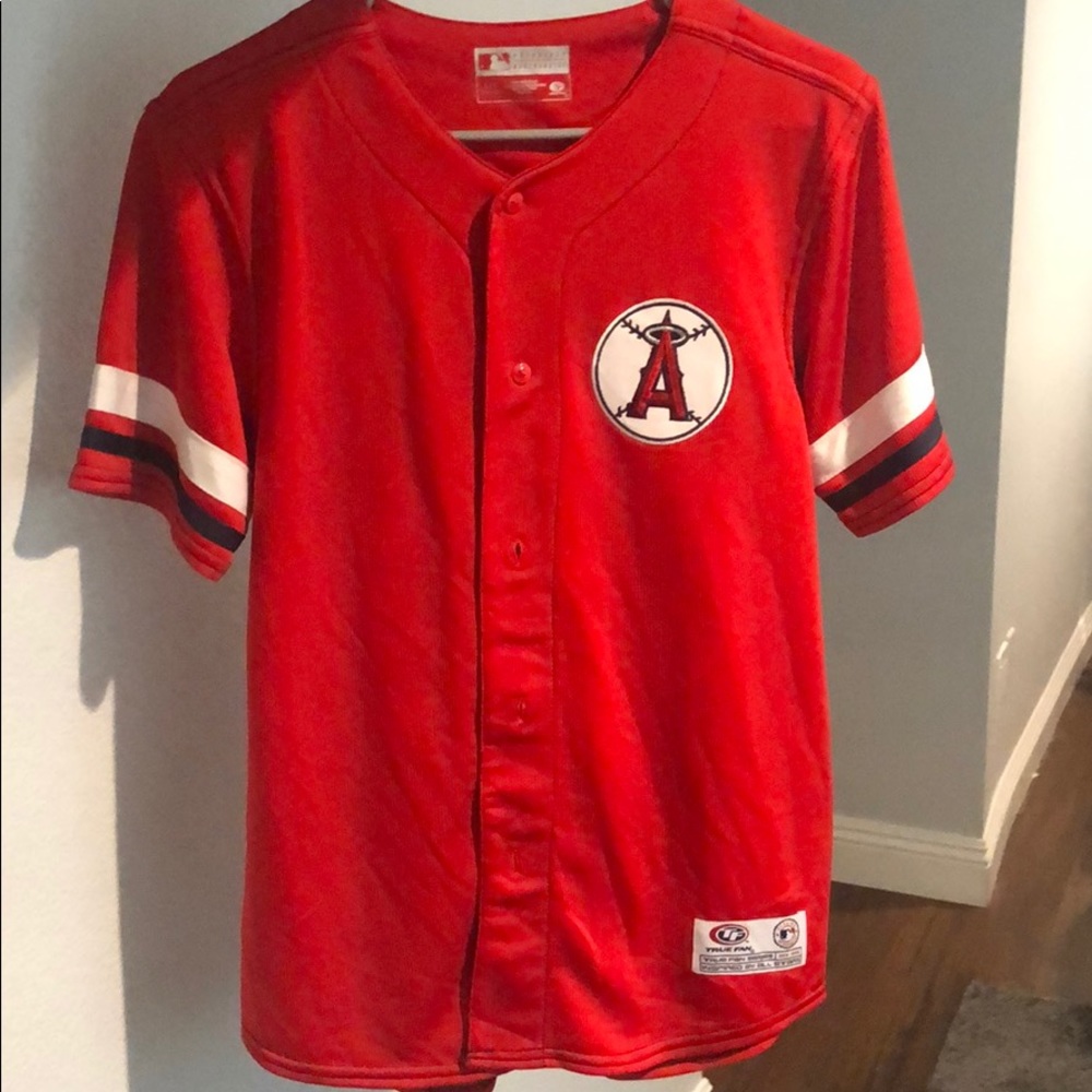 Angels button down jersey